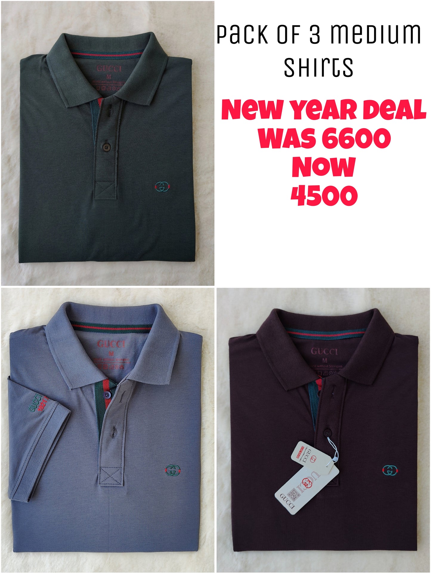 Pack of 3 (Gucci - Medium)