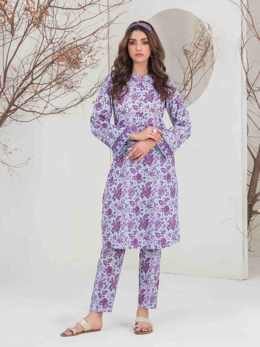 Purple floral 2 pcs Kurta