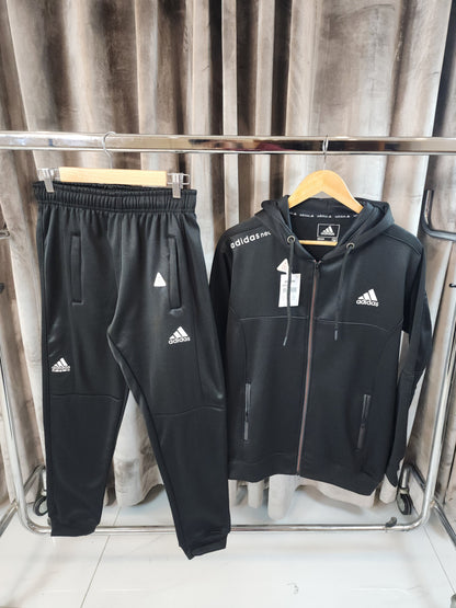 Adi - Neo Panel Black Tracksuit